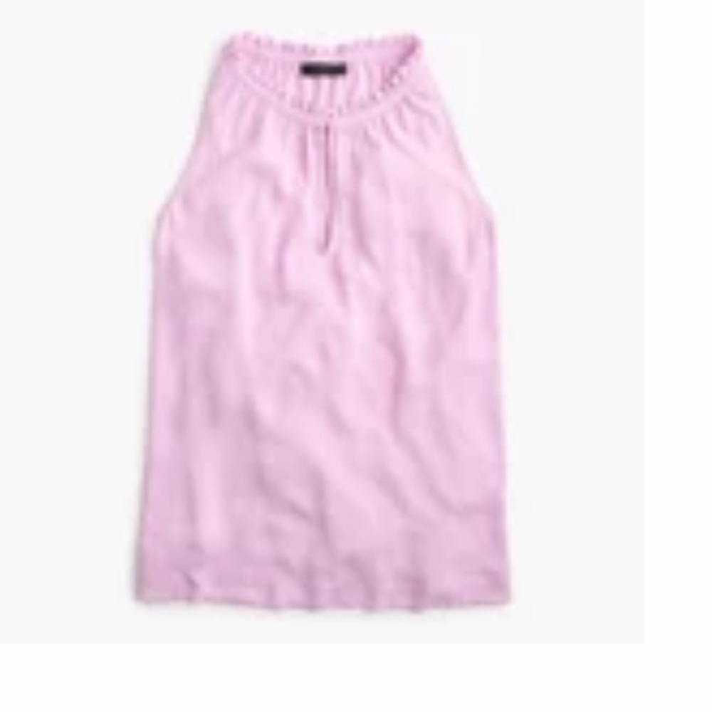 J.Crew Ruffle Sleeveless Blouse Pink Size 0